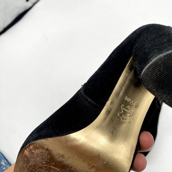 Tory Burch Black Suede Block Heel booties - Picture 7 of 7